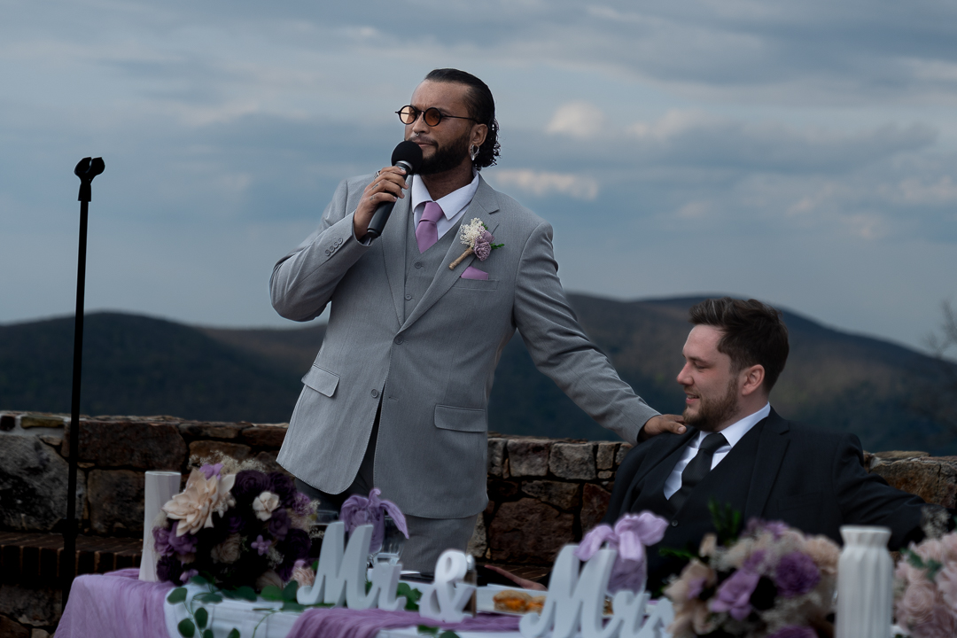 Danny Moon at wedding reception
